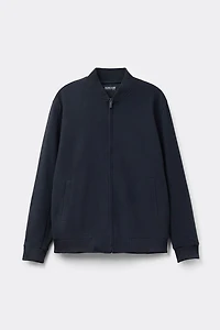 Cloth Fabric Zip Bomber Jacket