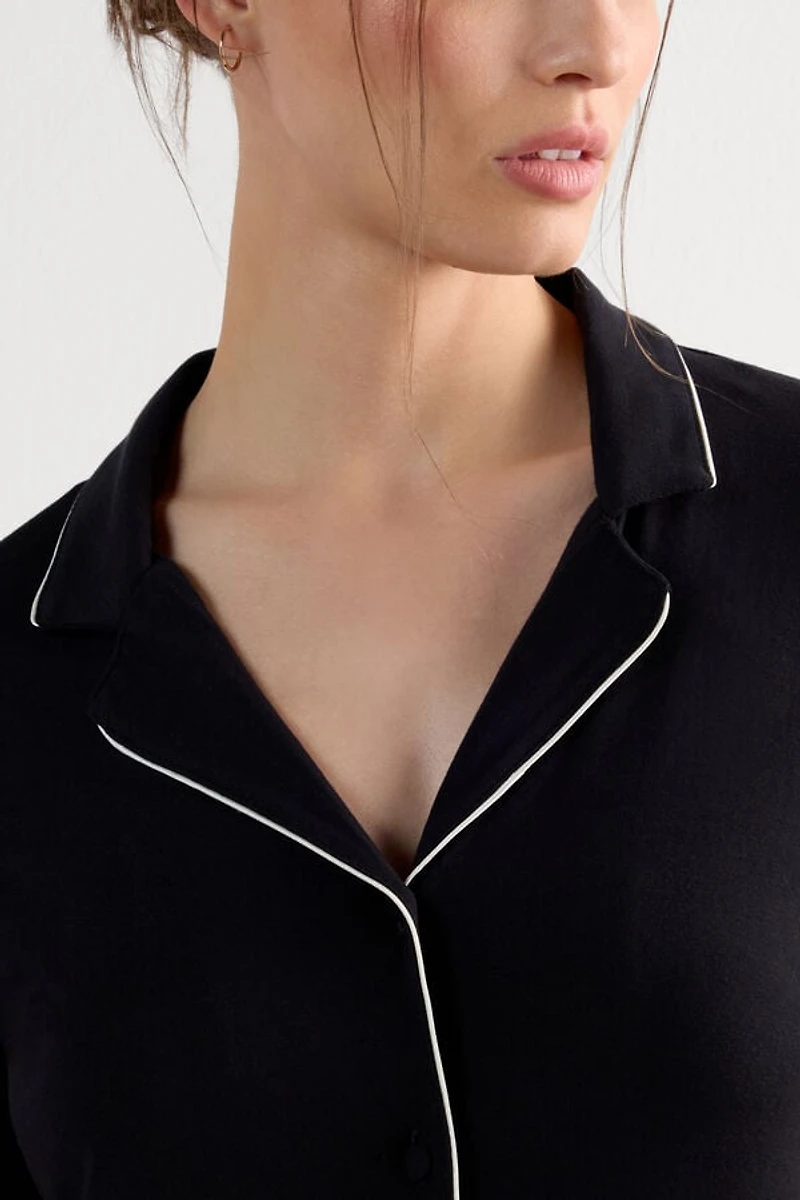 Short Sleeve Button Up Shirt Modal