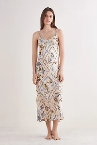 Italian Riviera Long Silk Nightgown
