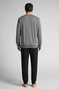 Panda Print Full Length Cotton Pajamas