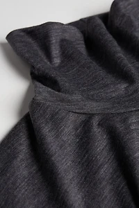 Long-sleeve High-Neck Merino-Wool Top