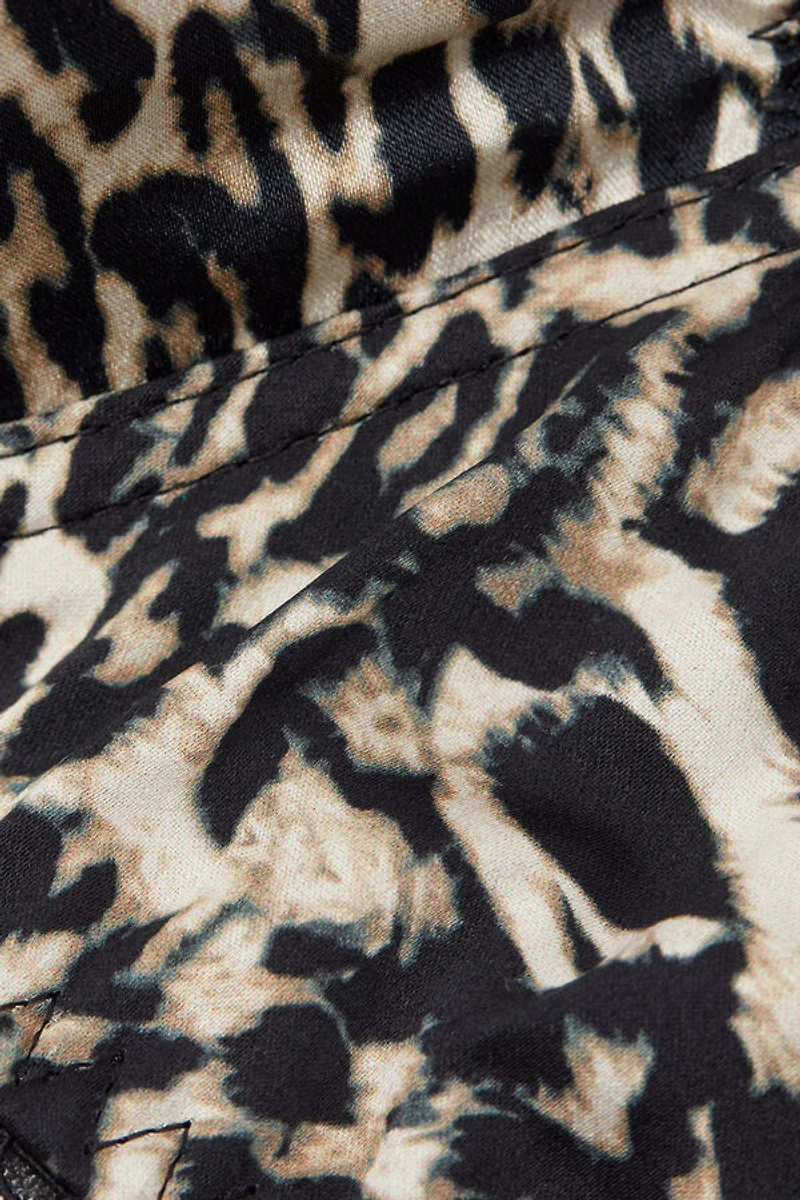 A Moment of Glamour Animal Print Silk Sofia Balconette Bra