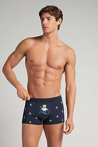Ski Bear Print Superior Cotton Boxers