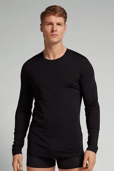 Long-sleeve Crew-Neck Merino-Wool Top