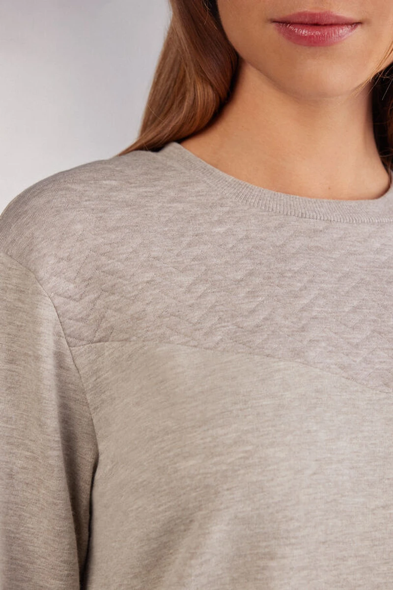 Soft Chevron Long Sleeve Top