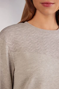Soft Chevron Long Sleeve Top