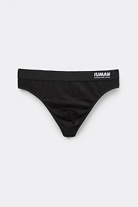 Microfiber Thong with Logo