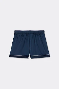 Piped Silk Shorts