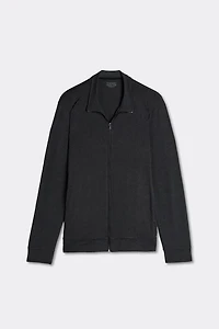 Silk and Modal Zip-Up Sweatshirt