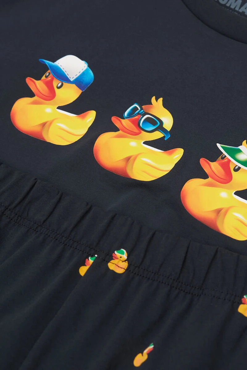 Duck Print Short Cotton Pajamas