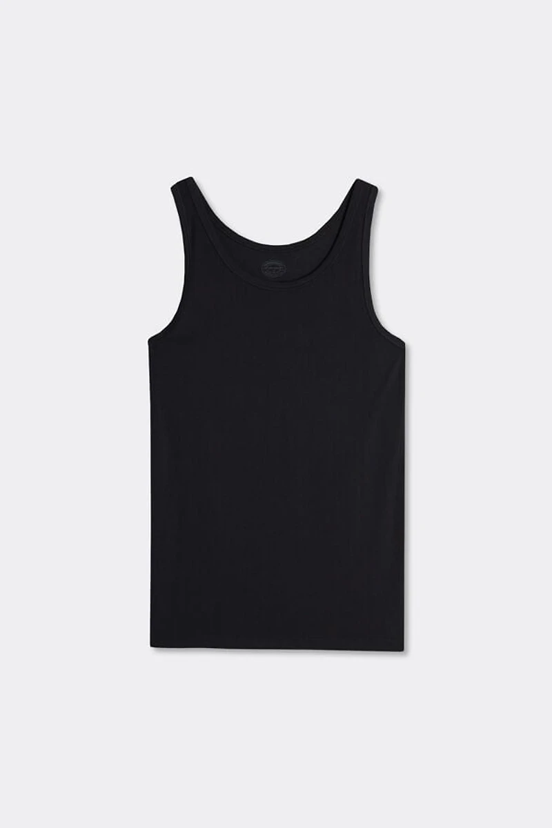 Round Neck Tank Top Stretch Superior Cotton