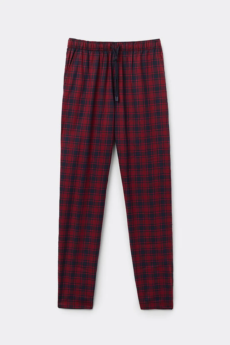 Check Print Cotton Cloth Pants