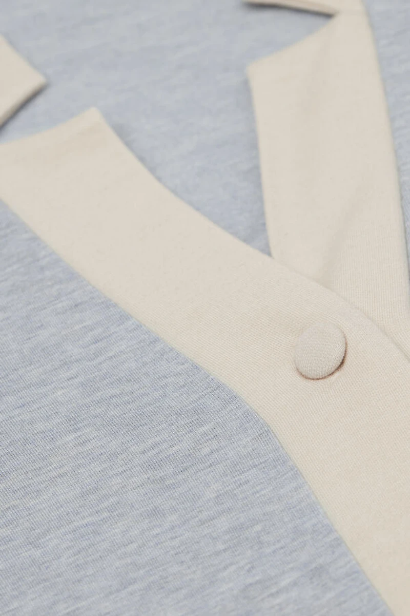 Cold Winter Night Button Up Nightshirt Modal with Wool