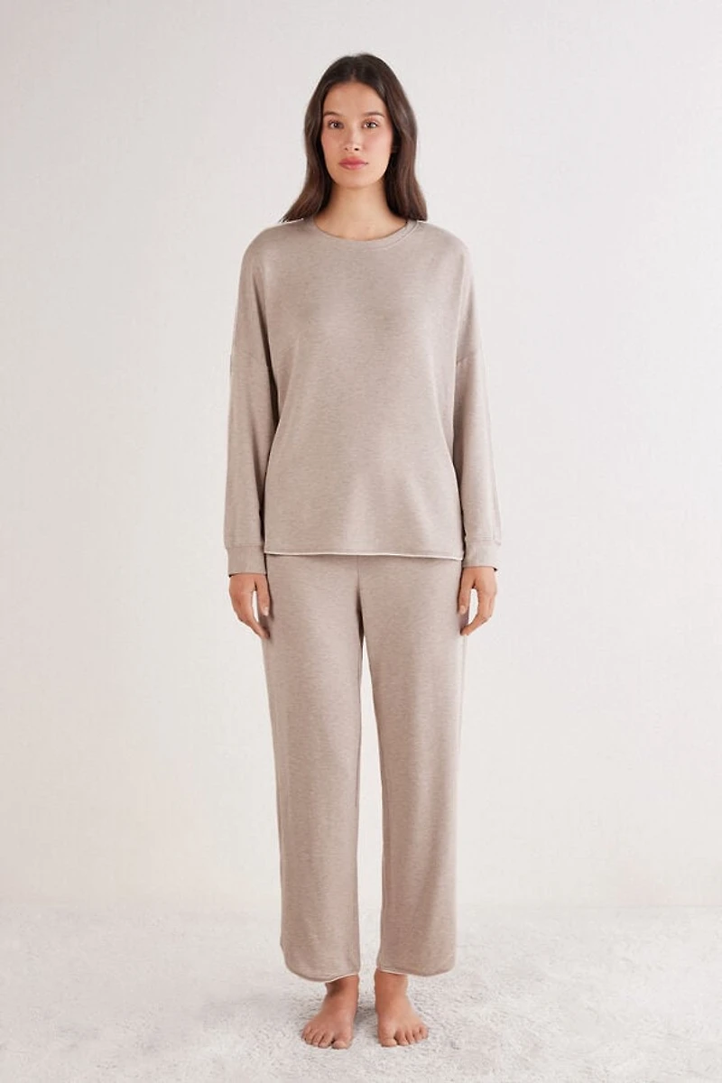 Midnight Spell Full Length Modal Pajamas with Wool