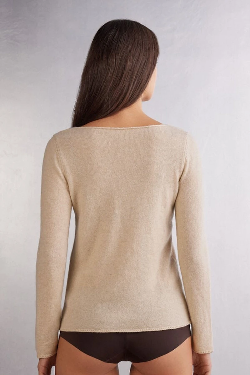 100% Cashmere Long Sleeve Top