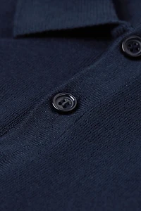 Cotton Short Sleeve Knit Polo Shirt