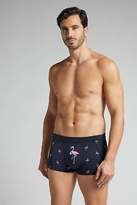 Flamingo Print Natural Fresh Cotton Boxers