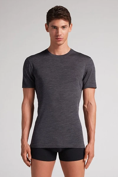 Stretch Merino Wool Short-Sleeve T-Shirt