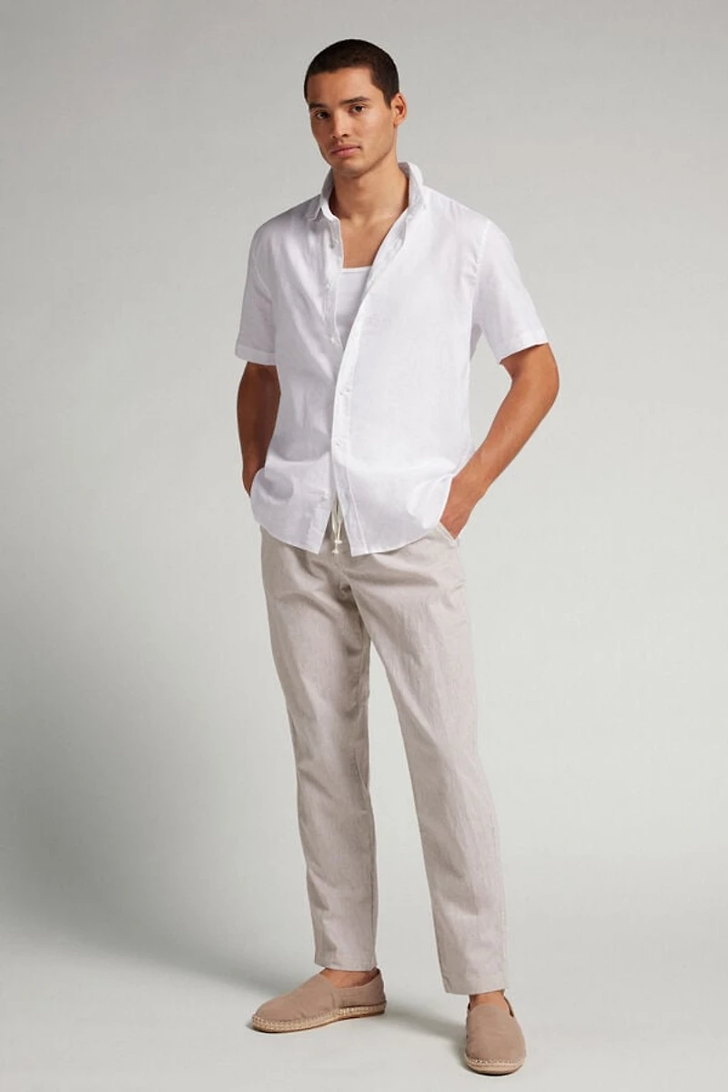 Full Length Linen and Cotton Pants