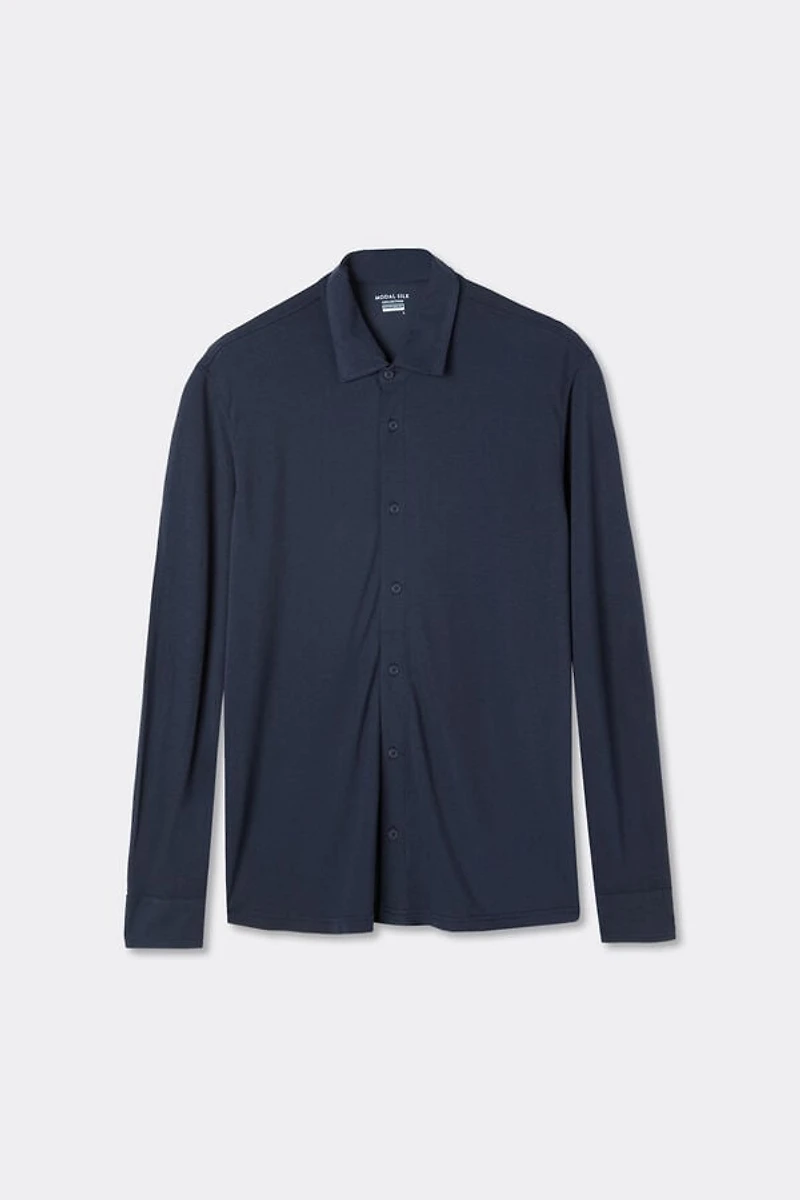 Modal and Silk Piqué Shirt