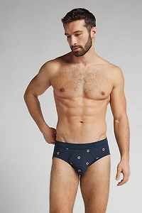 Lifesaver Print Natural Fresh Cotton Briefs