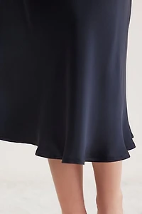 Silk Midi Skirt