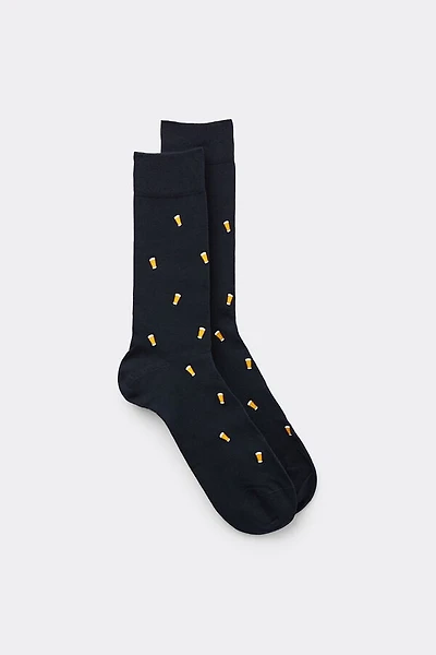 Crew Socks Patterned Cotton