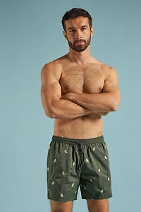 Embroidered Beer Mug Swim Trunks