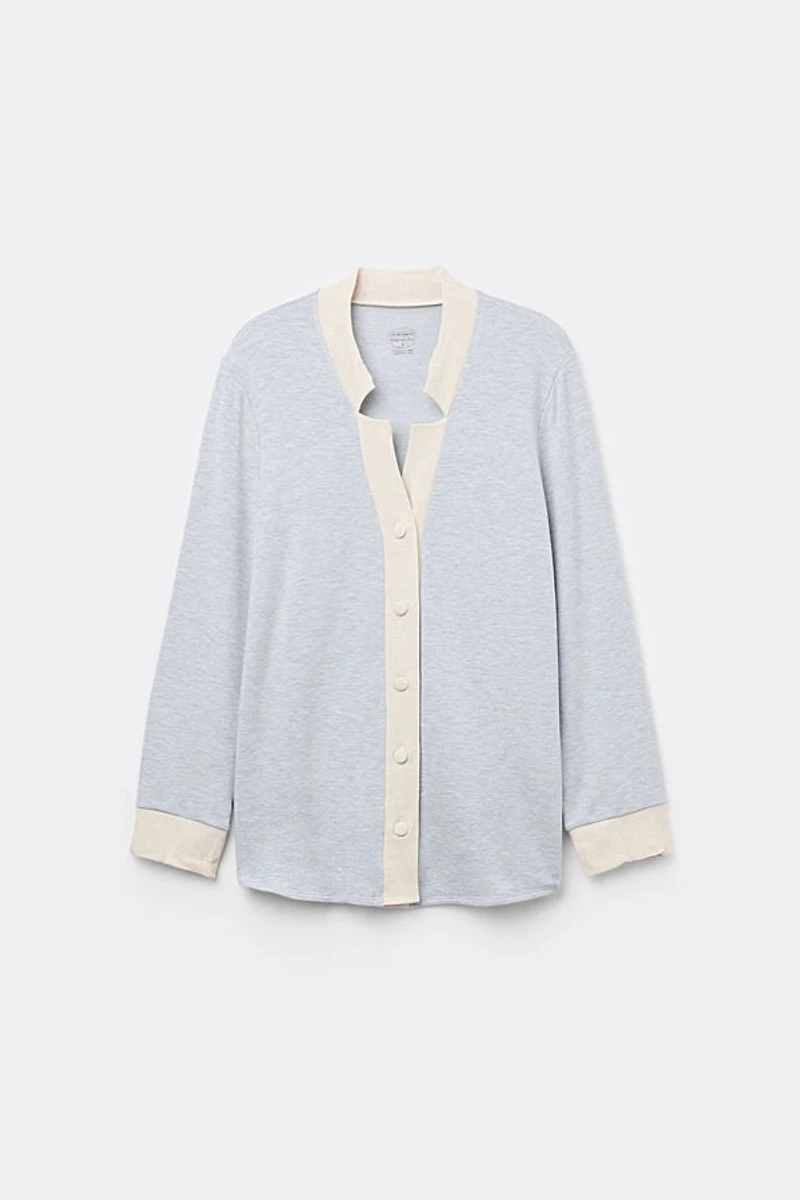 Cold Winter Night Button Up Top Modal with Wool