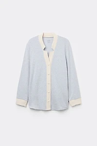 Cold Winter Night Button Up Top Modal with Wool