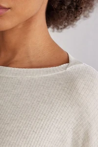 Comfort Chic Bateau Neck Long Sleeve Modal Top