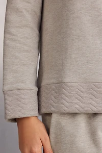 Soft Chevron Long Sleeve V-neck Top