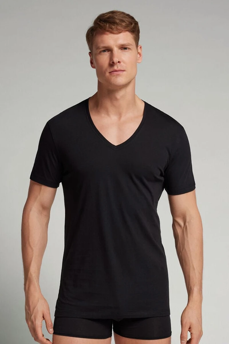 Extrafine Superior Cotton V-Neck T-Shirt