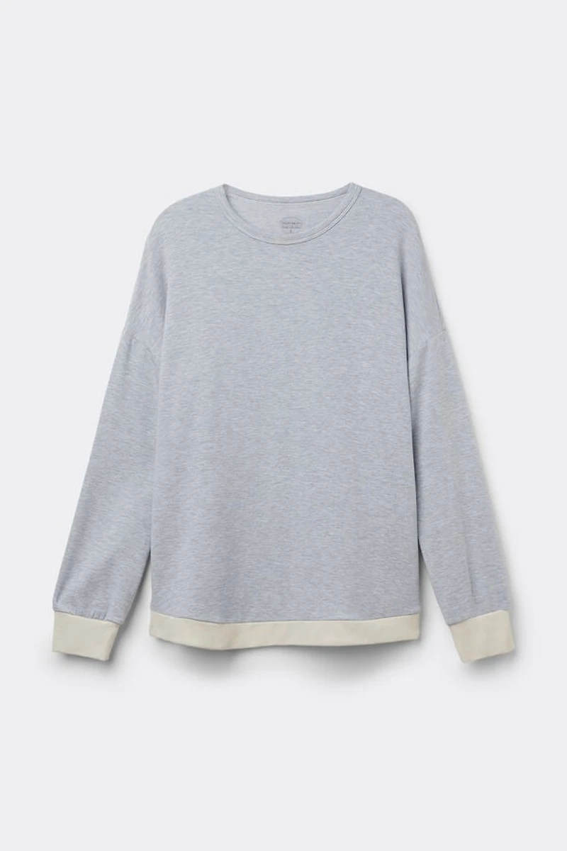 Cold Winter Night Long Sleeve Top Modal with Wool