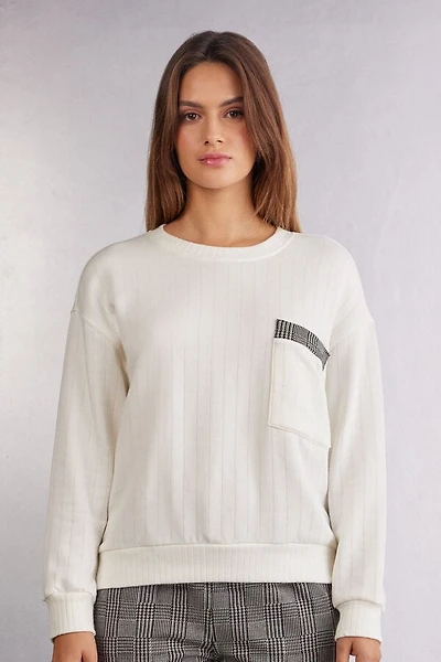 Royal Elegance Long Sleeve Ribbed Top