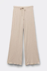 Modal and Cashmere Long Palazzo Pants