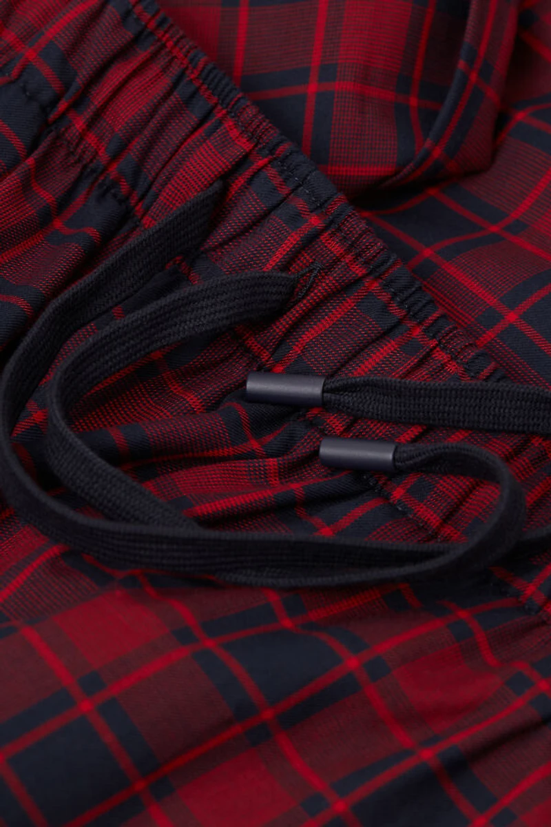 Check Print Cotton Cloth Pants