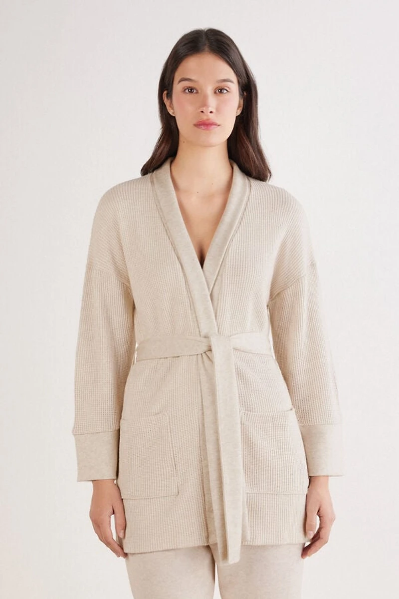 Soft Tricot Long Cardigan