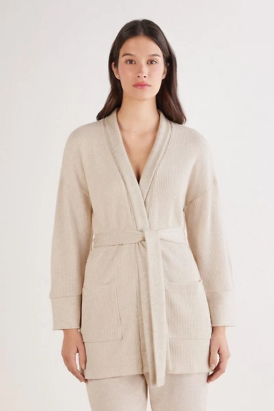 Soft Tricot Long Cardigan