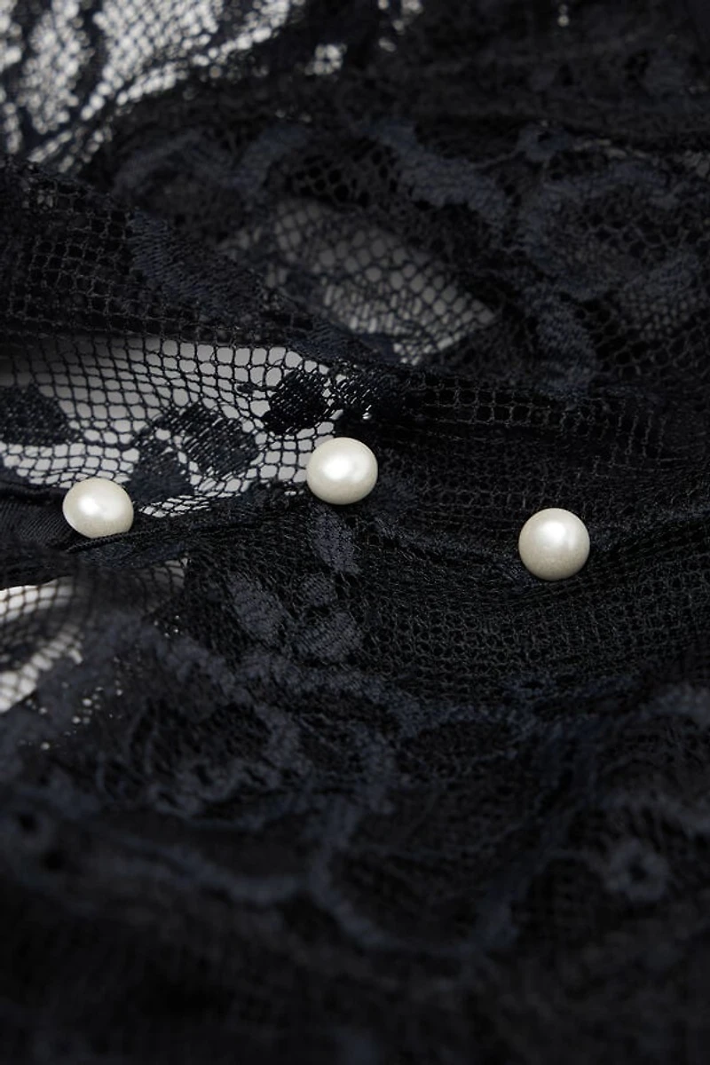 La Vie en Rose Tulle and Lace Bodysuit