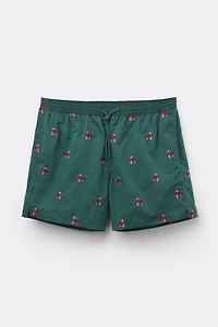 Embroidered Scooter Swim Trunks