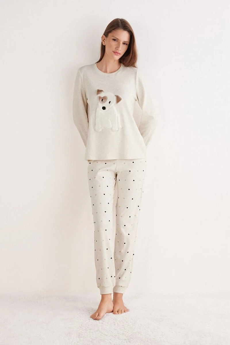 Sweet Puppy Cotton Full Length Pajamas