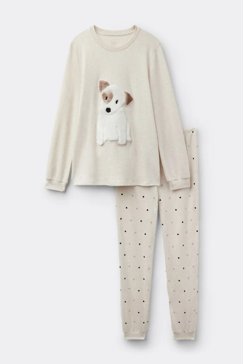 Sweet Puppy Cotton Full Length Pajamas