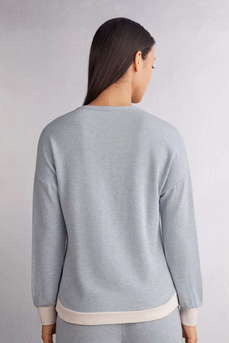 Cold Winter Night Long Sleeve Top Modal with Wool