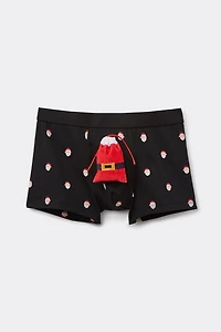 Santa Claus Print Superior Cotton Boxers