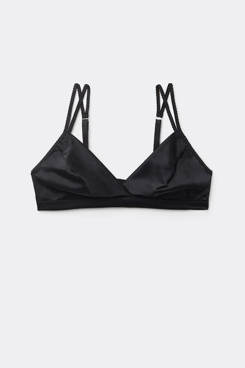 Emma Refined Everyday Bralette Triangle Bra Silk