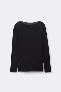 Ultralight Cotton Bateau Neck Top