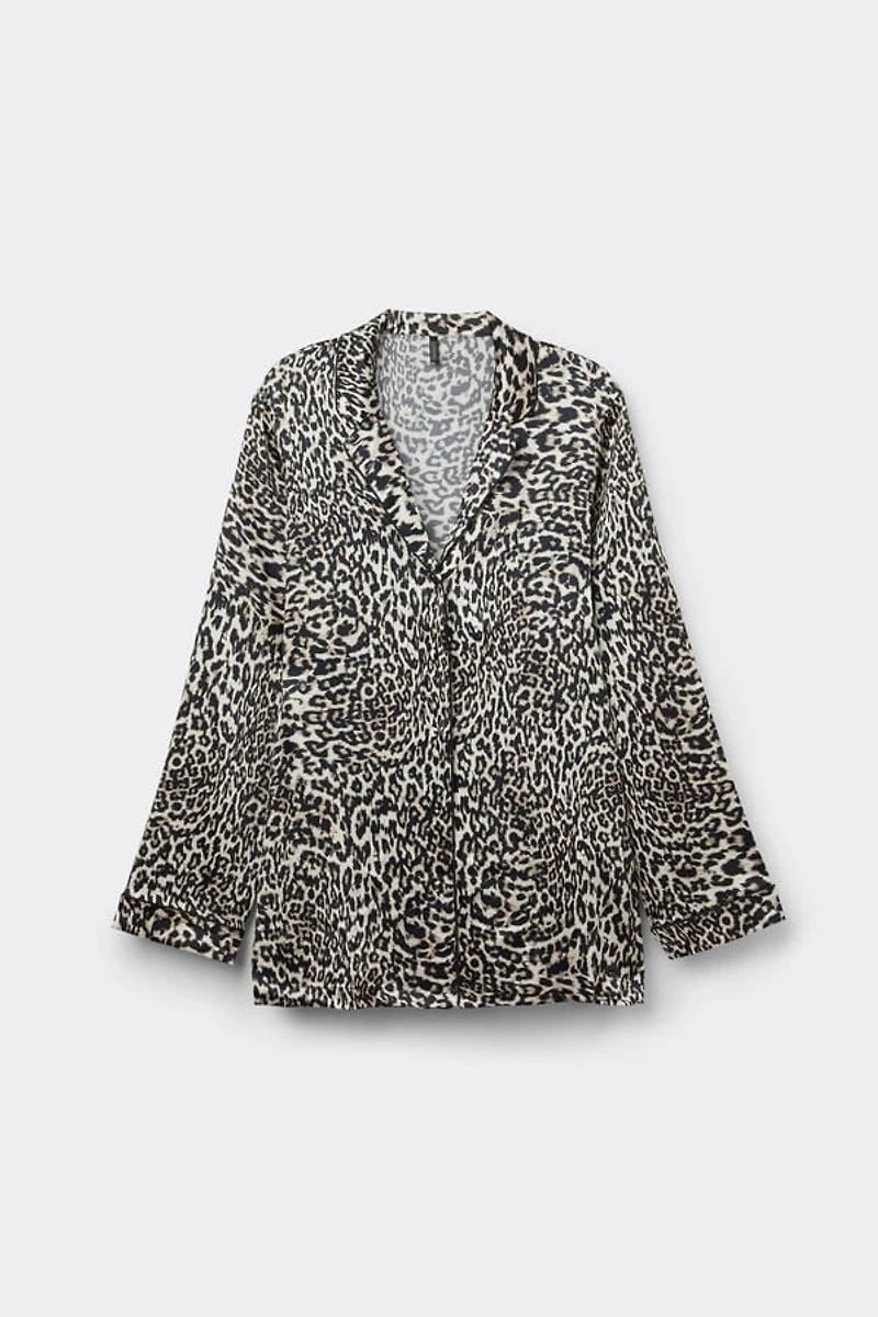 A Moment of Glamour Long Sleeve Silk Top