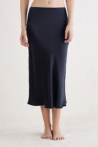 Silk Midi Skirt