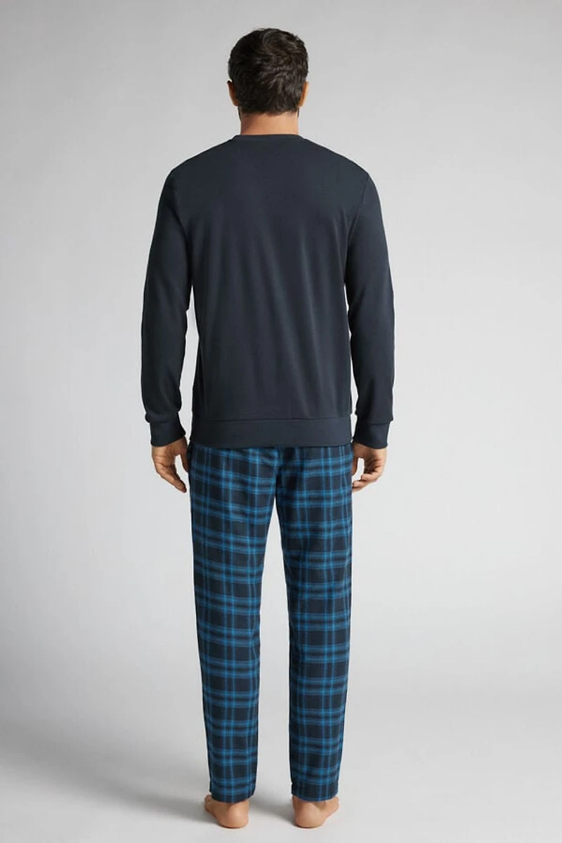 Ski Bear Print Full Length Cotton Pajamas